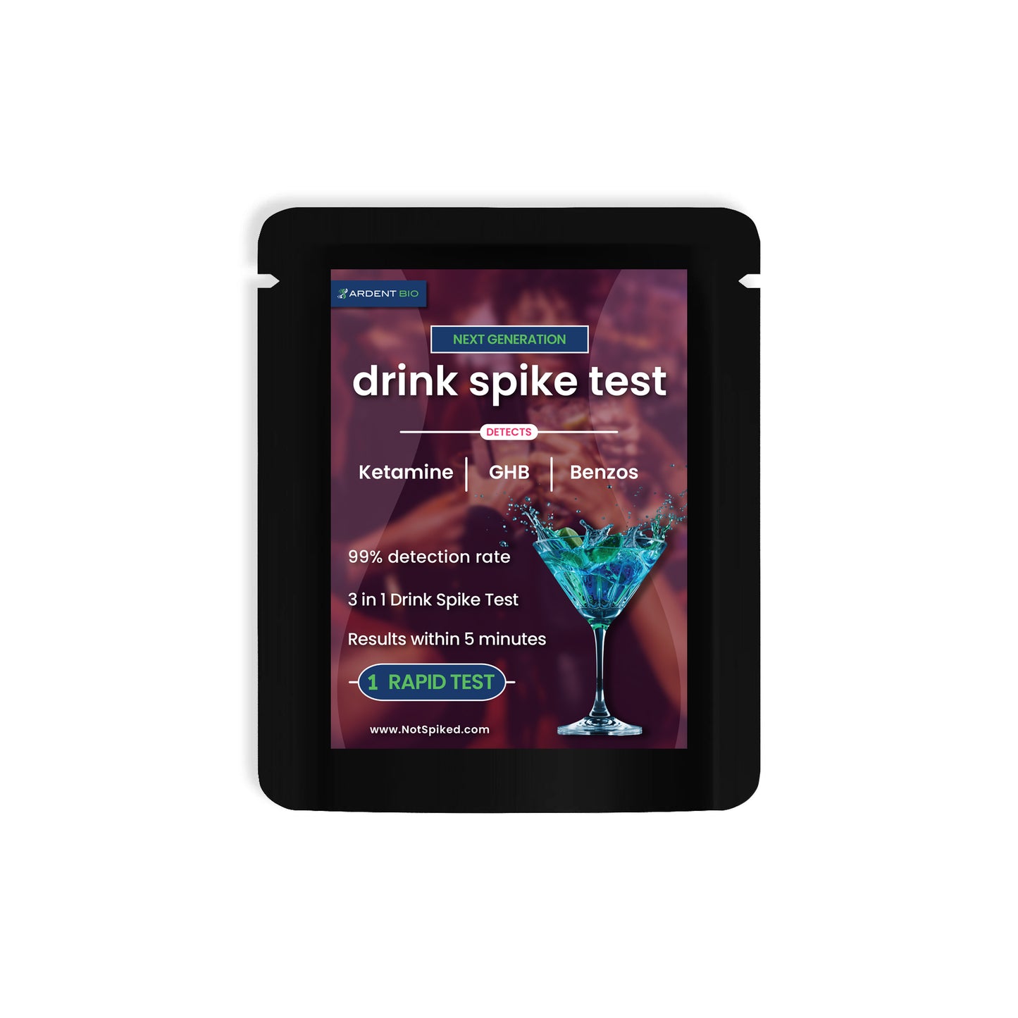Drink Spiking Test Cassette (GHB, KET, BZO), Ultra-Sensitive