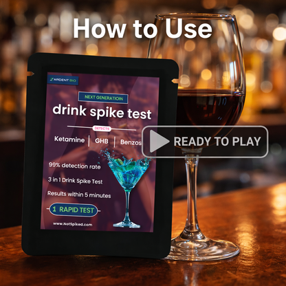 Drink Spiking Rapid Test (GHB, KET, BZO), Ultra-Sensitive
